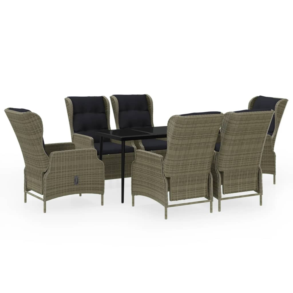 Set da Pranzo da Giardino 7 pz Marrone