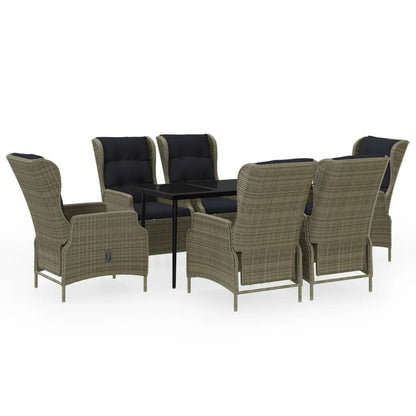 Set da Pranzo da Giardino 7 pz Marrone