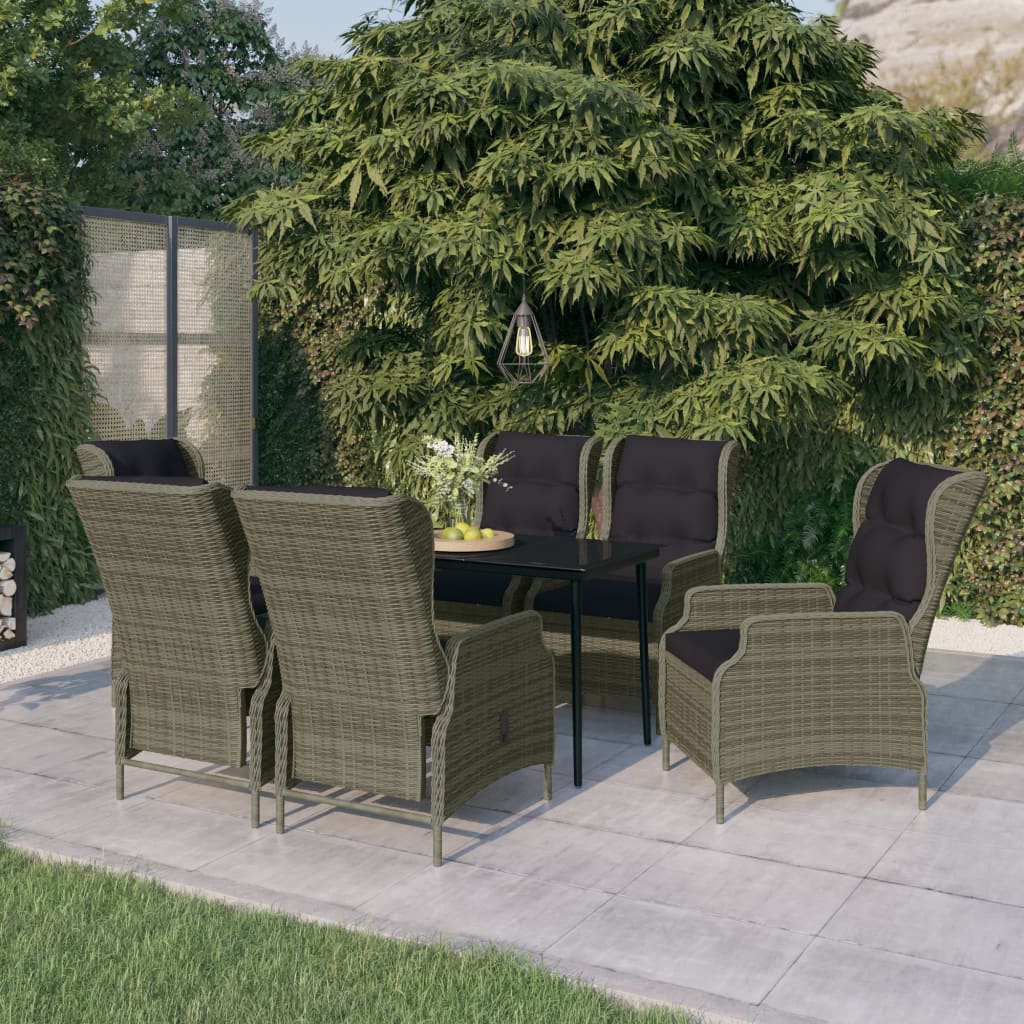 Set da Pranzo da Giardino 7 pz Marrone