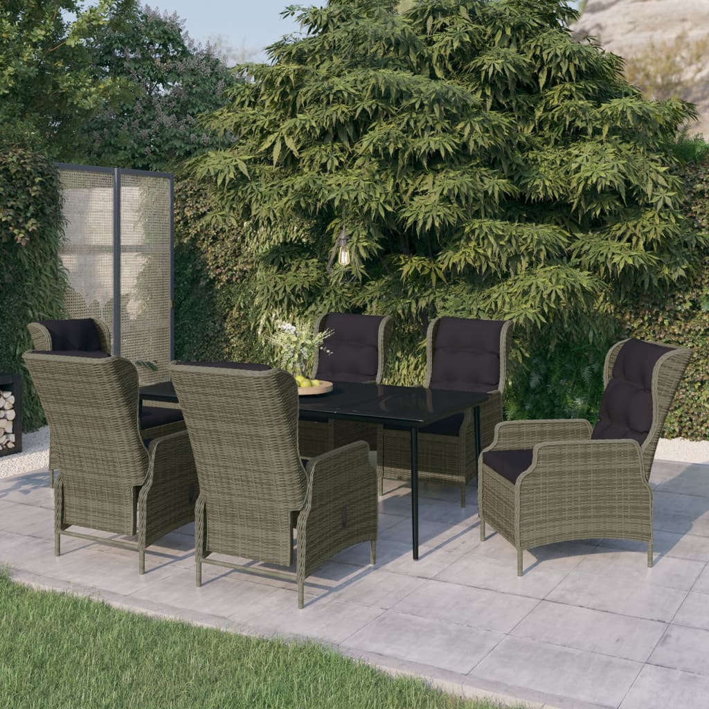 Set da Pranzo da Giardino 7 pz Marrone