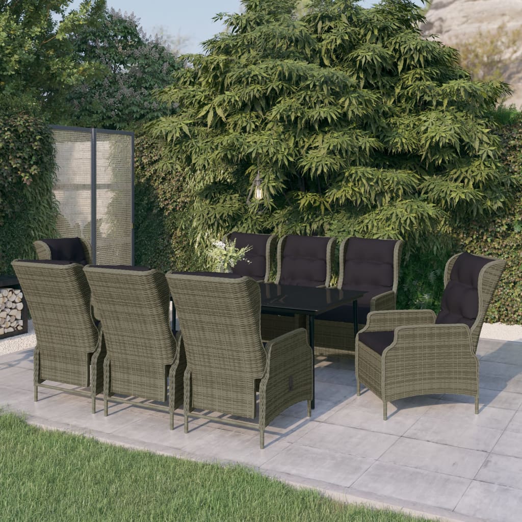 Set da Pranzo da Giardino 9 pz Marrone