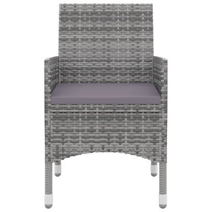 Set da Pranzo da Giardino e Cuscini 9 pz in Polyrattan e Vetro