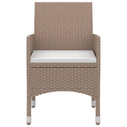 Set da Pranzo da Giardino e Cuscini 9 pz in Polyrattan e Vetro