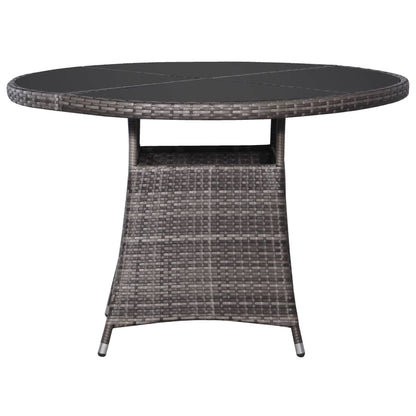 Tavolo da Giardino Grigio Ã˜110x74 cm in Polyrattan