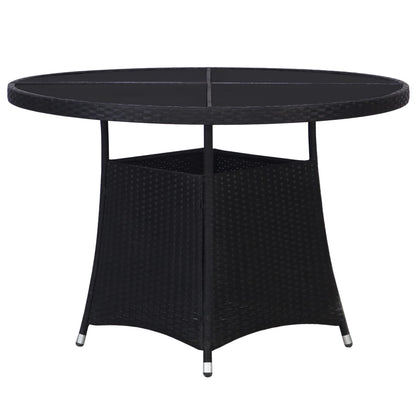 Tavolo da Giardino Nero Ã˜110x74 cm in Polyrattan