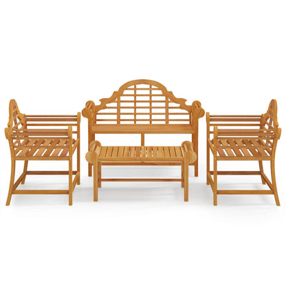 Set Salotto per Giardino 4pz Legno Massello di Teak