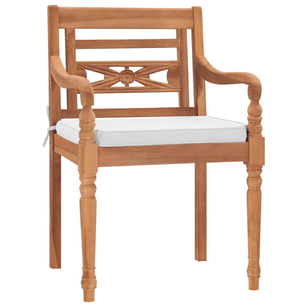 Set da Pranzo Giardino 5 pz con Cuscini Legno Massello di Teak