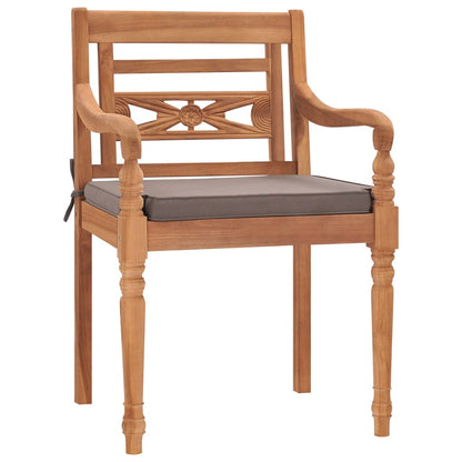 Set da Pranzo Giardino 5 pz con Cuscini Legno Massello di Teak