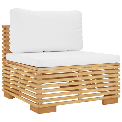 Set Divani da Giardino 11 pz con Cuscini Legno Massello di Teak
