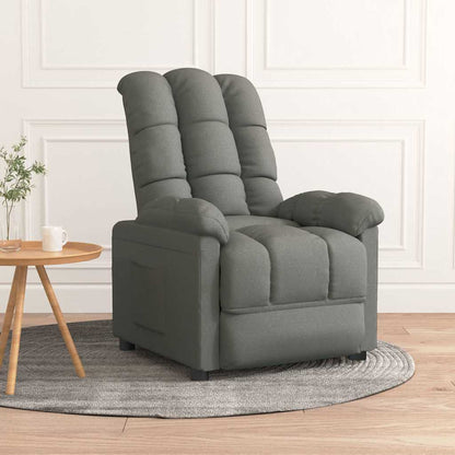 Poltrona reclinabile in tessuto grigio scuro