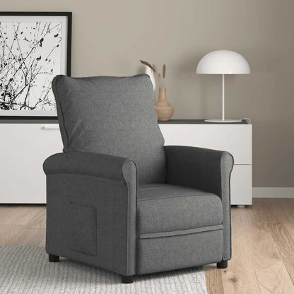 Poltrona reclinabile in tessuto grigio scuro