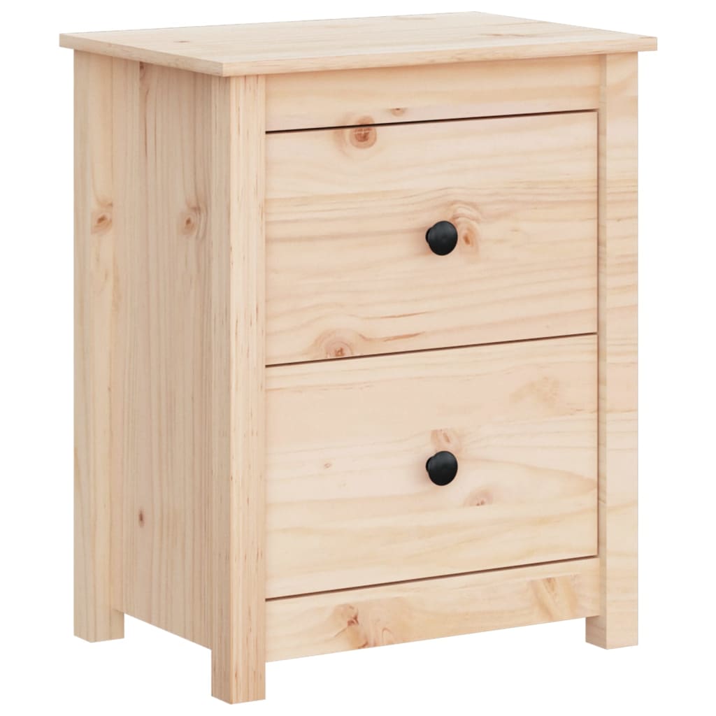 Comodino 50x35x61,5 cm in Legno Massello di Pino