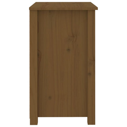 Comodino Marrone Ambra 50x35x61,5 cm in Legno Massello di Pino