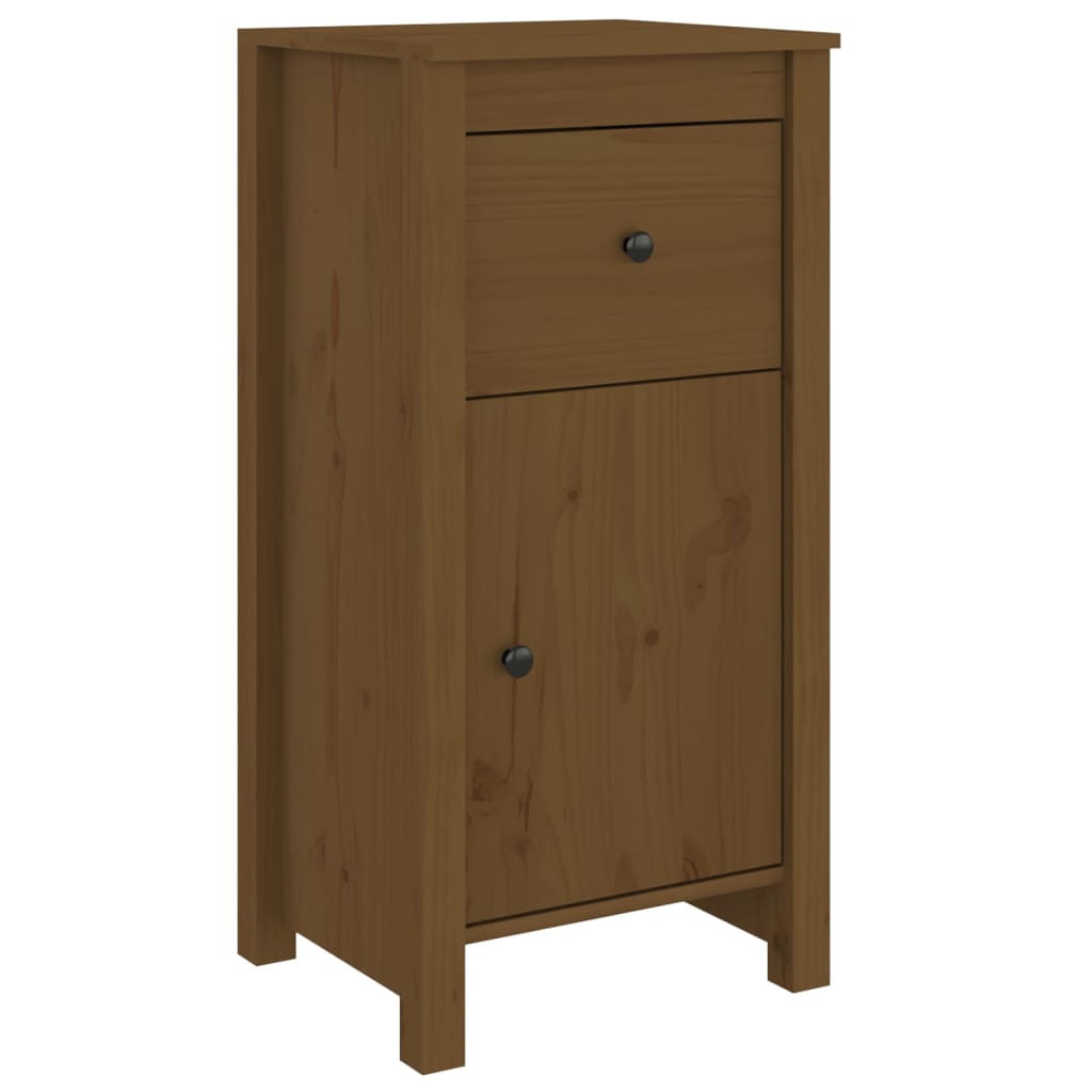 Credenza Marrone Ambrato 40x35x80 cm in Legno Massello di Pino