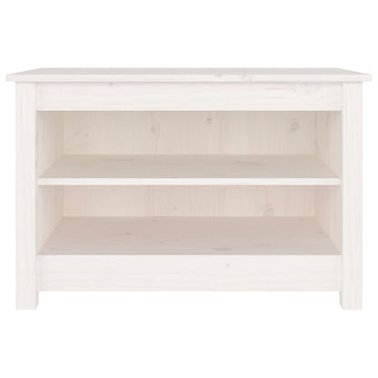 Scarpiera Bianca 70x38x45,5 cm in Legno Massello di Pino