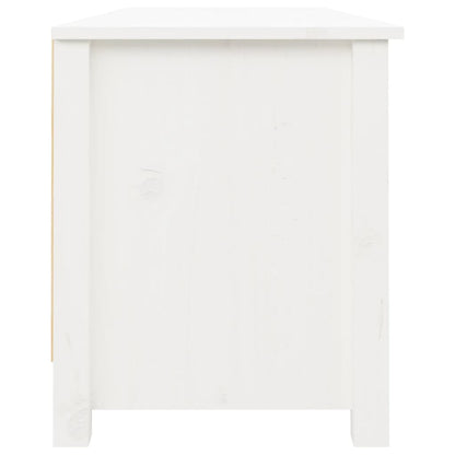 Scarpiera Bianca 110x38x45,5 cm in Legno Massello di Pino