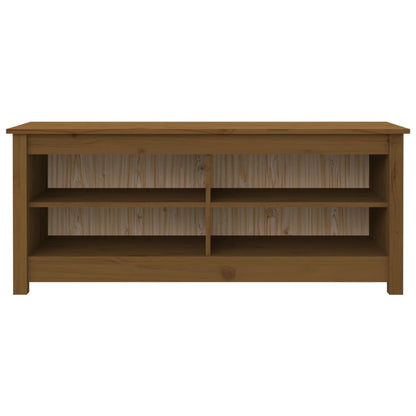 Scarpiera Ambrata 110x38x45,5 cm in Legno Massello di Pino