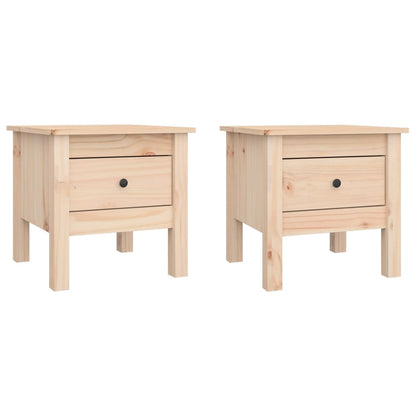 Tavolini 2 pz 40x40x39 cm Legno Massello di Pino