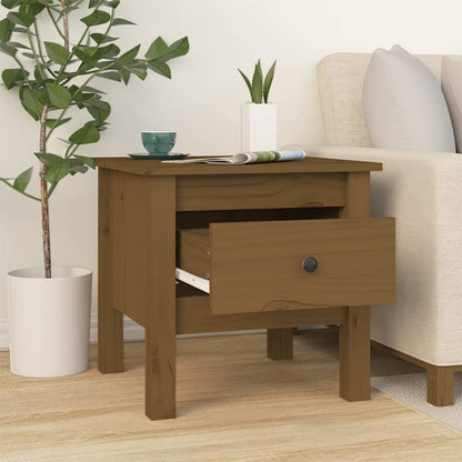 Tavolino Ambrato 40x40x39 cm Legno Massello di Pino