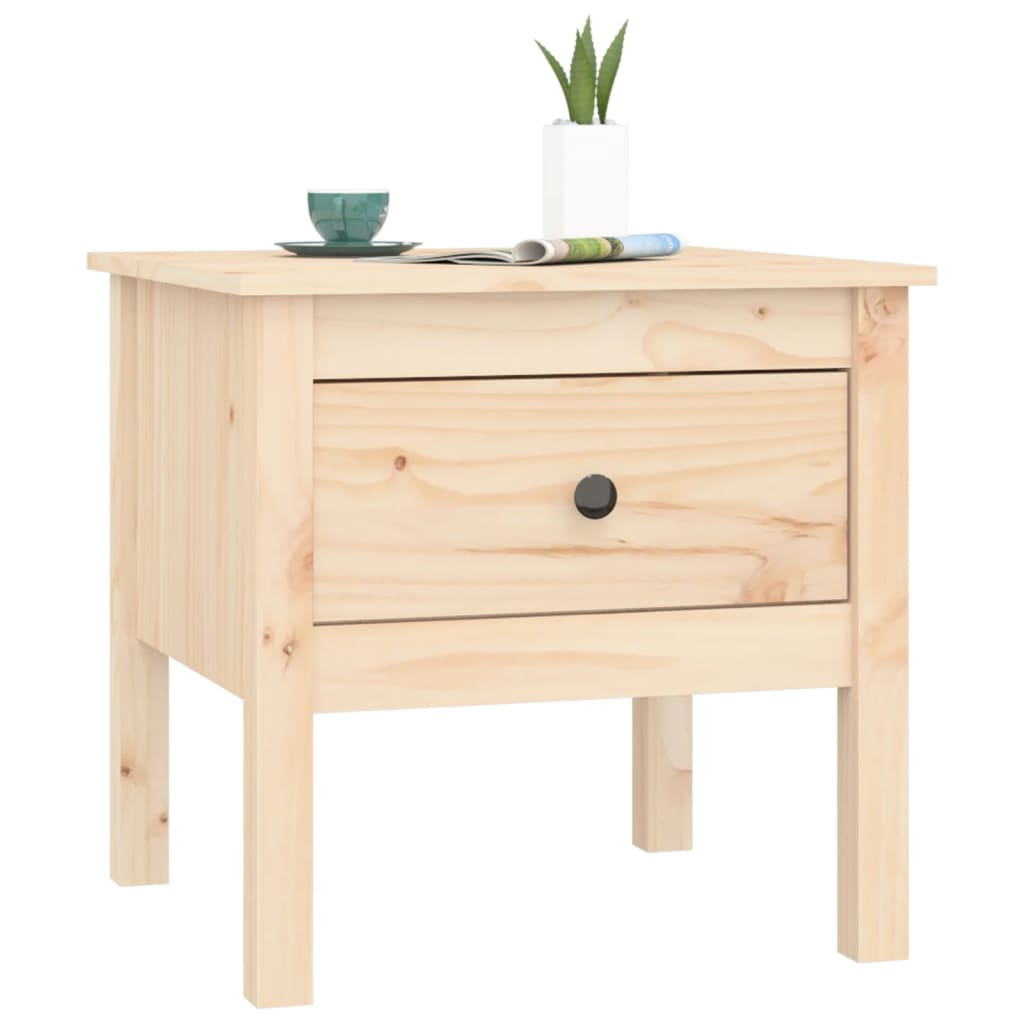 Tavolino 50x50x49 cm Legno Massello di Pino
