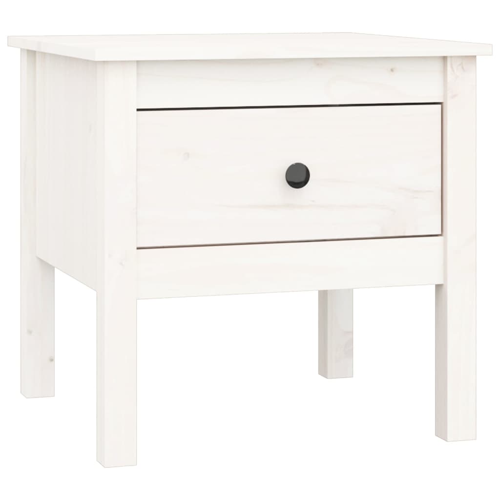 Tavolini 2 pz Bianchi 50x50x49 cm Legno Massello di Pino