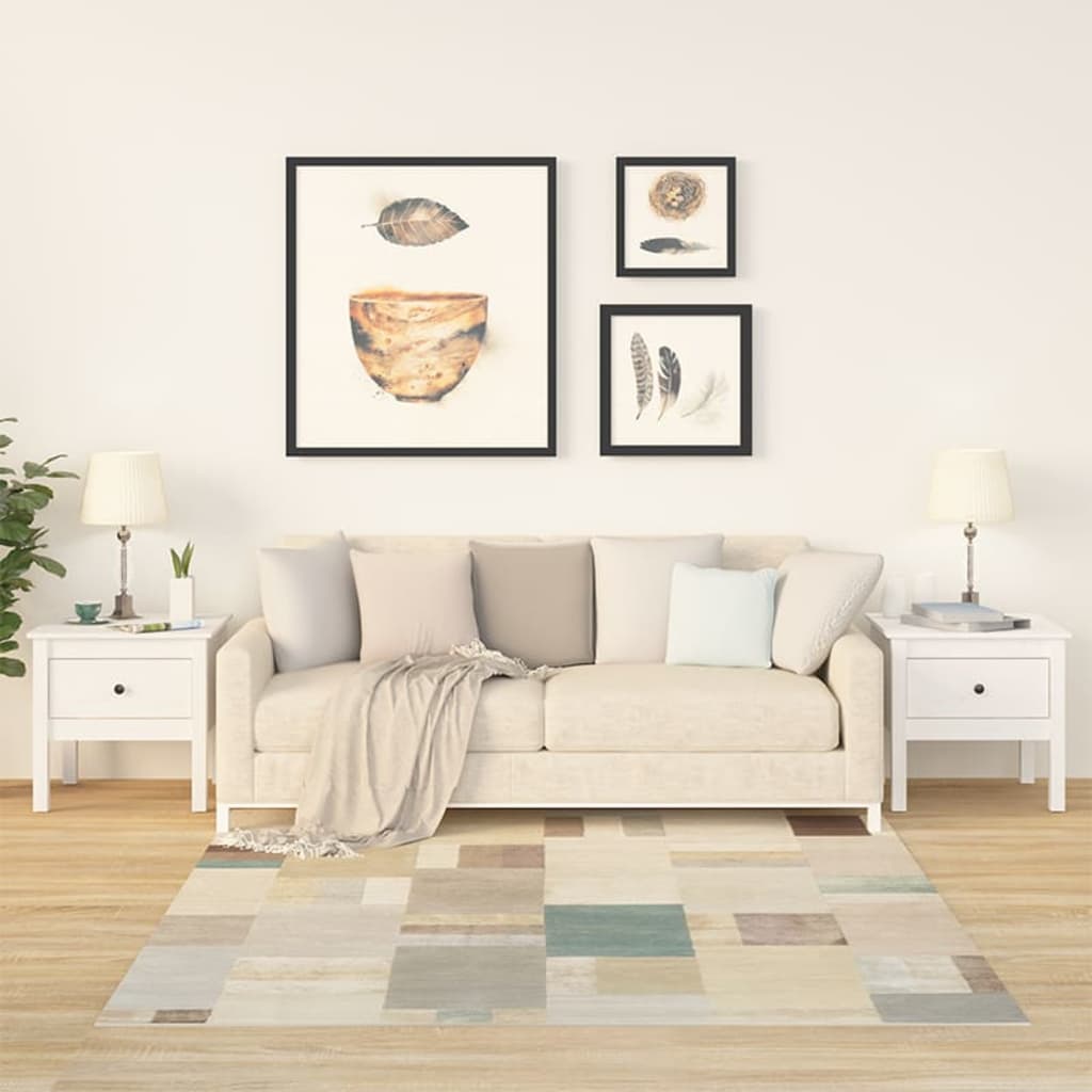 Tavolini 2 pz Bianchi 50x50x49 cm Legno Massello di Pino