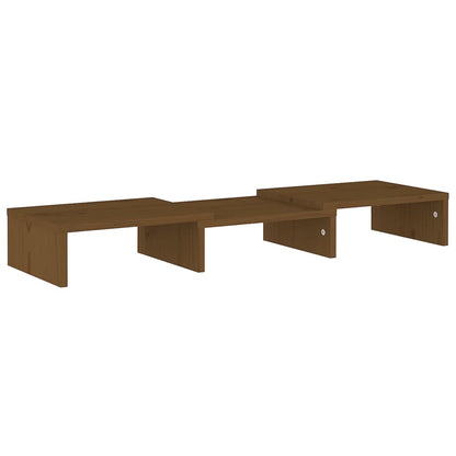 Supporto per Monitor Ambra 60x24x10,5 cm Legno Massello di Pino