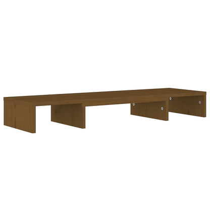 Supporto per Monitor Ambrato 80x24x10,5 cm Legno Massello Pino