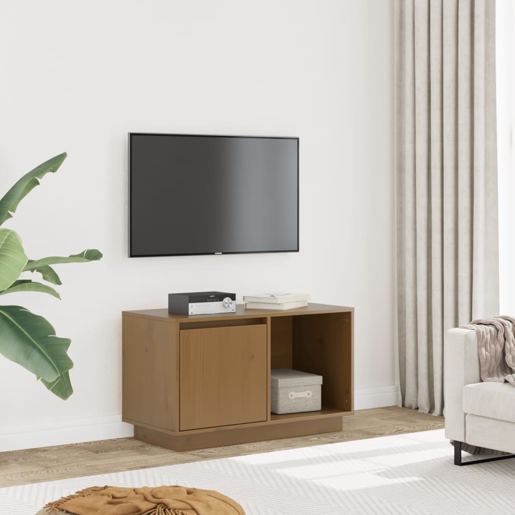 Mobile TV Ambra 74x35x44 cm in Legno Massello di Pino