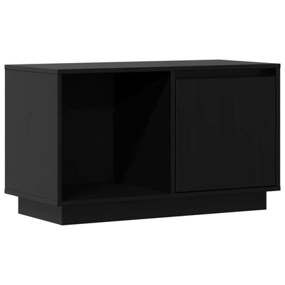 Mobile Porta TV Nero 74x35x44 cm in Legno Massello di Pino