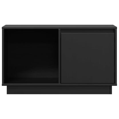 Mobile Porta TV Nero 74x35x44 cm in Legno Massello di Pino