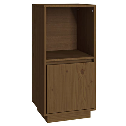 Credenza Marrone Ambrato 38x35x80 cm in Legno Massello di Pino