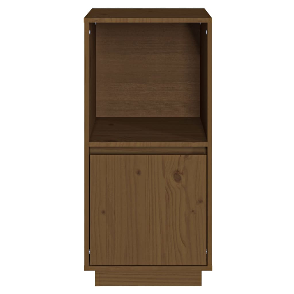 Credenza Marrone Ambrato 38x35x80 cm in Legno Massello di Pino