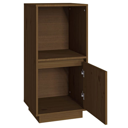 Credenza Marrone Ambrato 38x35x80 cm in Legno Massello di Pino