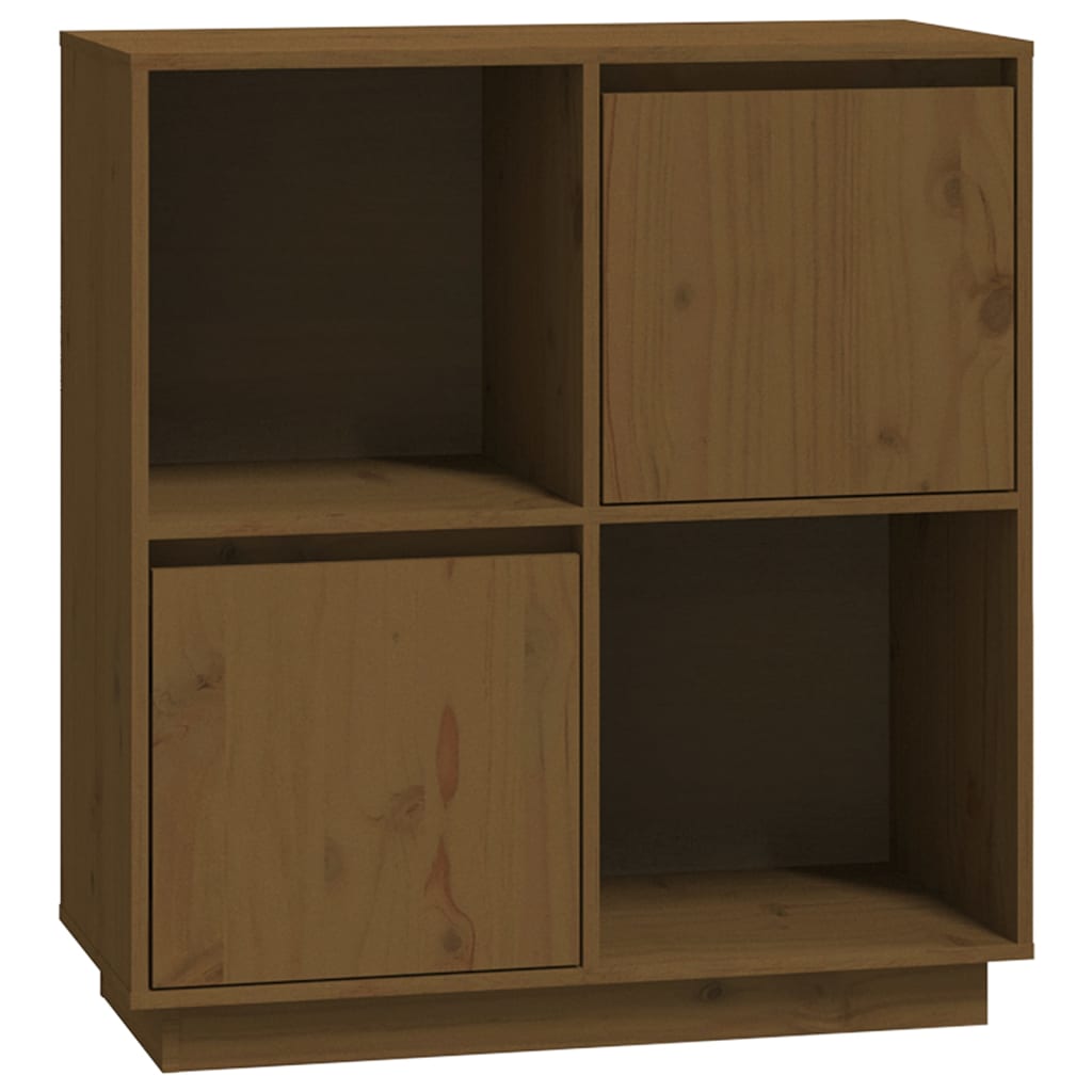 Credenza Marrone Ambrato 74x35x80 cm in Legno Massello di Pino