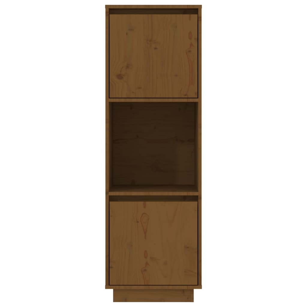 Credenza Marrone Ambrato 38x35x117 cm in Legno Massello di Pino