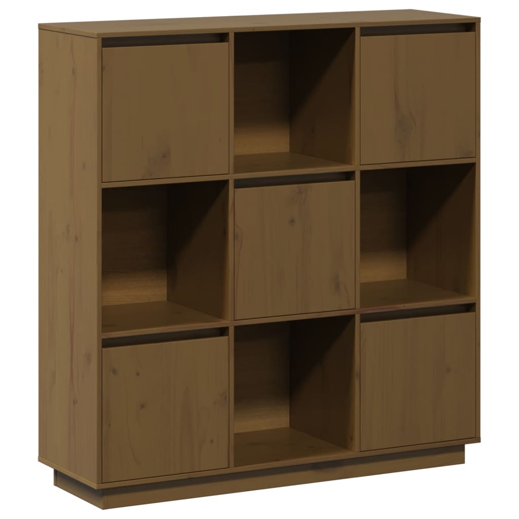Credenza Marrone Ambrato 110,5x35x117 cm Legno Massello di Pino