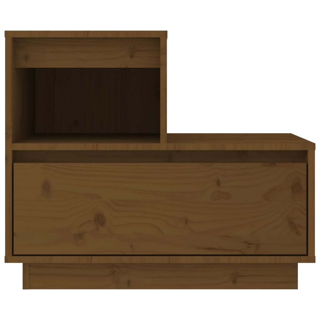 Comodini 2 pz Marrone Ambrato 60x34x51 cm in Legno di Pino