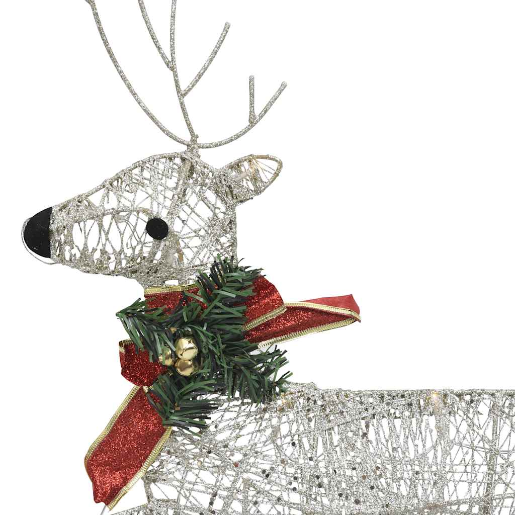 Renne di Natale 2 pz Oro 40 LED
