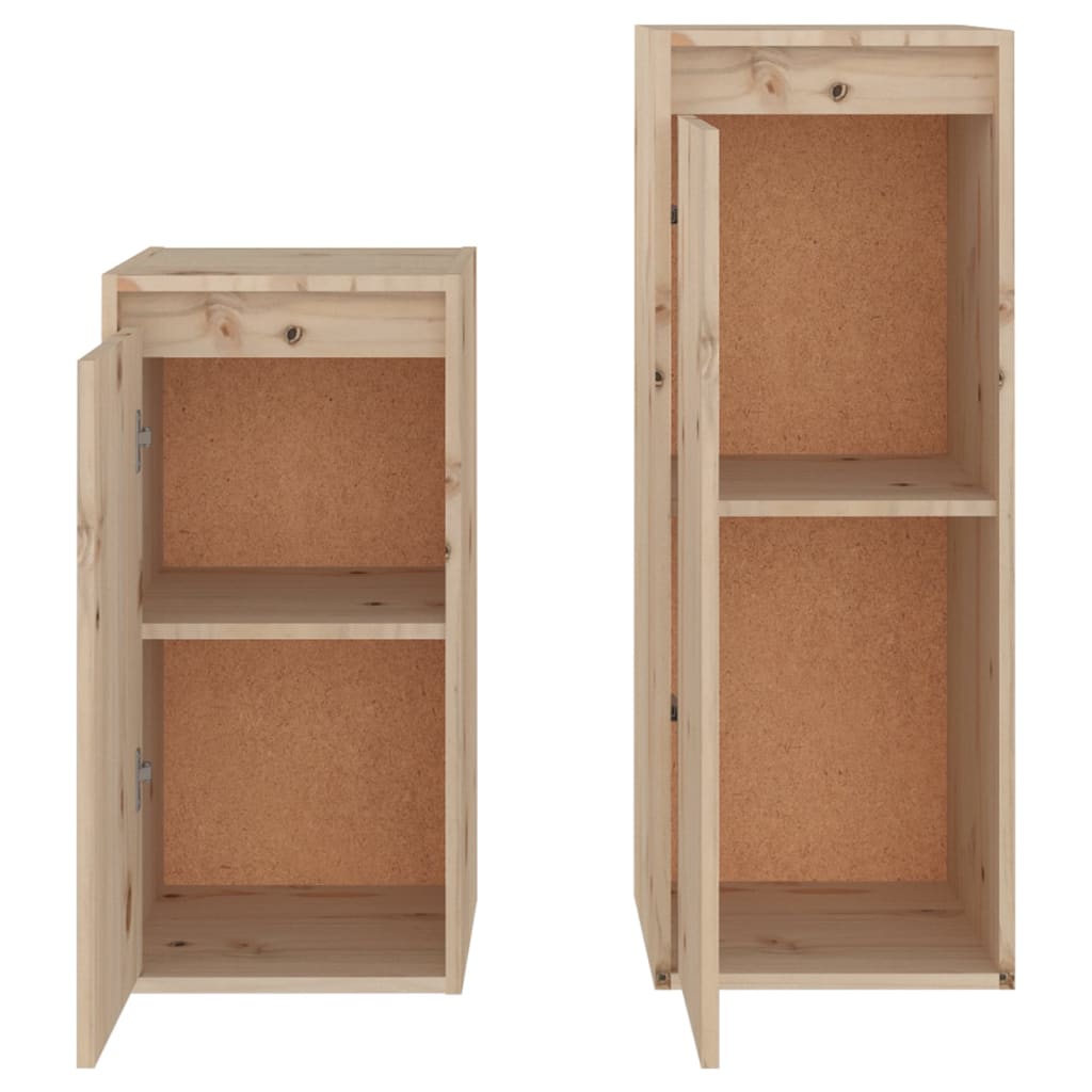 Mobili Porta TV 2 pz in Legno Massello di Pino
