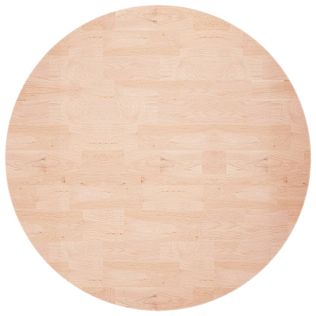 Piano Tavolo Rotondo Ã˜70x1,5 cm Massello di Rovere Non Trattato