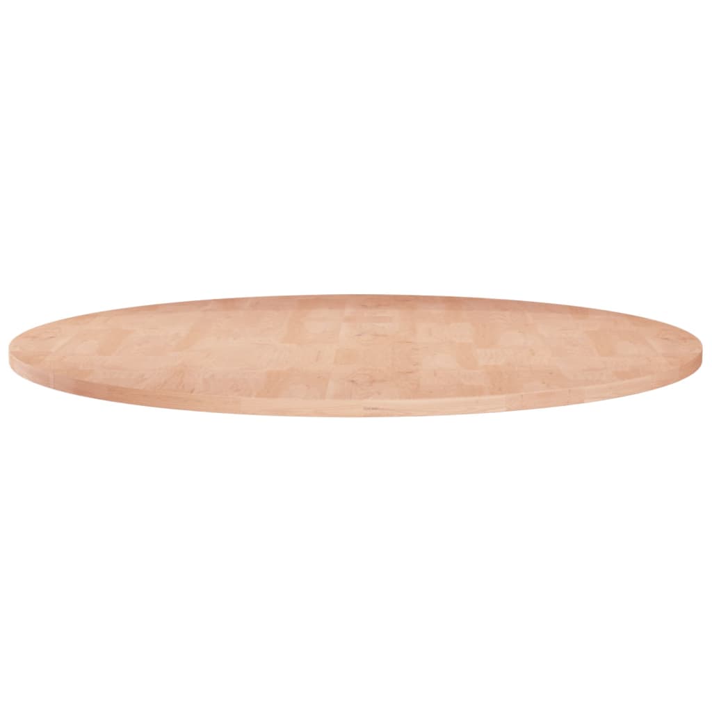 Piano Tavolo Rotondo ÃƒËœ80x1,5 cm Massello di Rovere Non Trattato