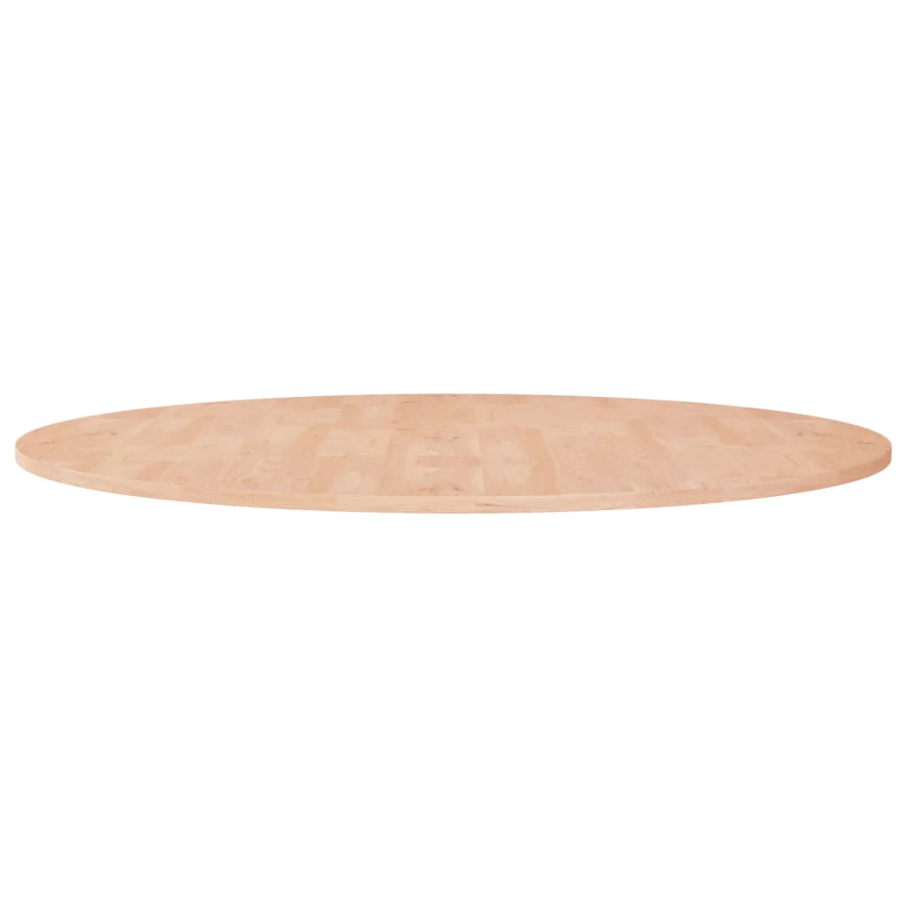 Piano Tavolo Rotondo Ã˜90x1,5 cm Massello di Rovere Non Trattato