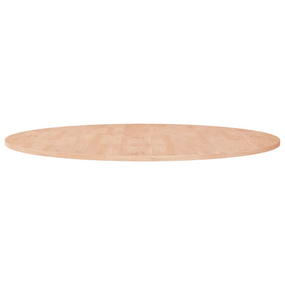 Piano Tavolo Rotondo Ã˜90x1,5 cm Massello di Rovere Non Trattato