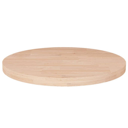 Piano Tavolo Rotondo ÃƒËœ30x2,5 cm Massello di Rovere Non Trattato
