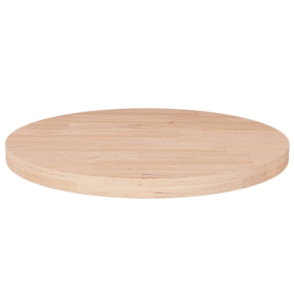 Piano Tavolo Rotondo ÃƒÆ’Ã‹Å“40x2,5 cm Massello di Rovere Non Trattato
