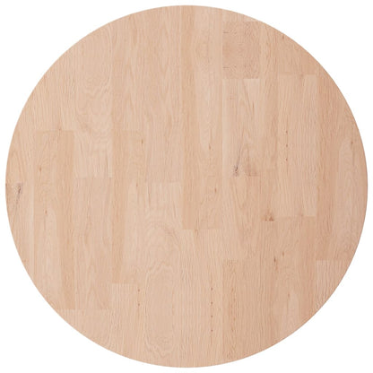 Piano Tavolo Rotondo ÃƒÆ’Ã‹Å“40x2,5 cm Massello di Rovere Non Trattato