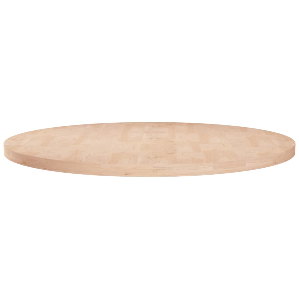 Piano Tavolo Rotondo Ã˜70x2,5 cm Massello di Rovere Non Trattato