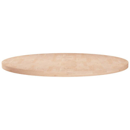 Piano Tavolo Rotondo Ã˜70x2,5 cm Massello di Rovere Non Trattato