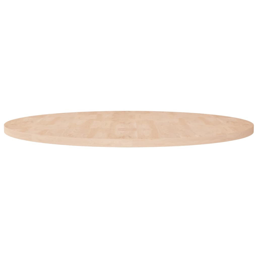 Piano Tavolo Rotondo ÃƒËœ90x2,5 cm Massello di Rovere Non Trattato